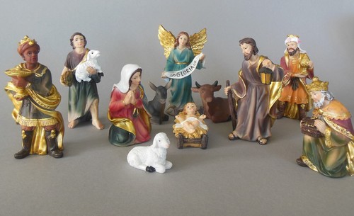 Krippenfiguren set teilig - krippenfiguren, 11-teilig