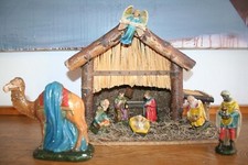 Weihnachtskrippe, alte Vintage