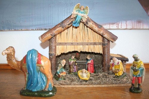 Weihnachtskrippe alte vintage - weihnachtskrippe,,