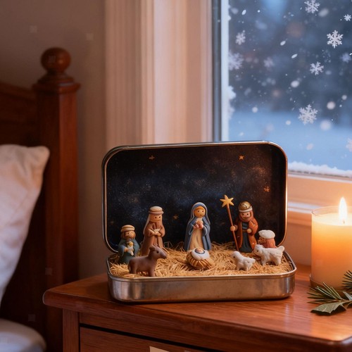 Mini weihnachtskrippe mit - mini,