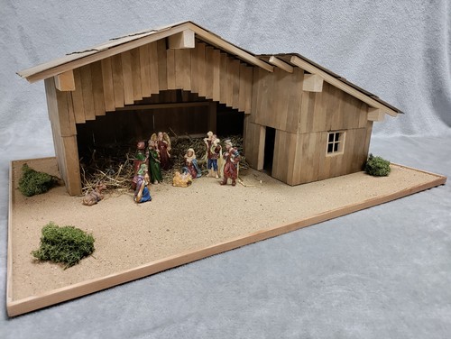 Weihnachtskrippe aus holz - holz, –