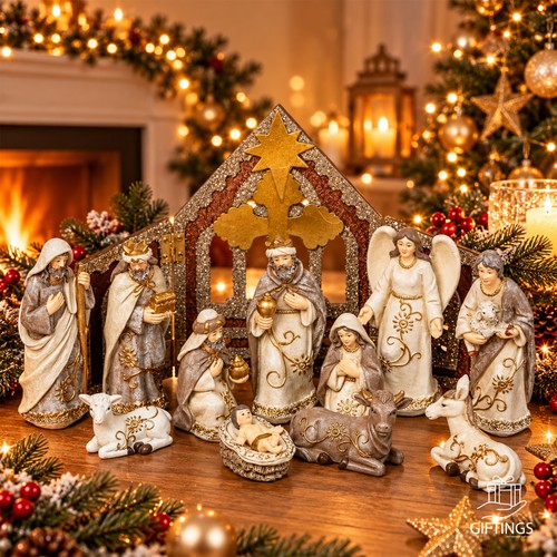 Weihnachtskrippe mit 11 - |,