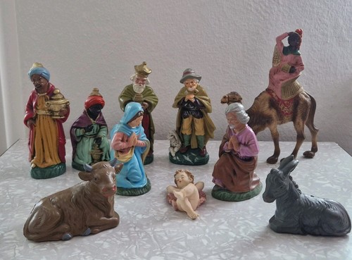 Krippenfiguren set teilig - krippenfiguren,