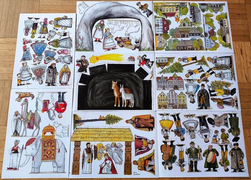 Weihnachtskrippe papier pappe - weihnachtskrippe,