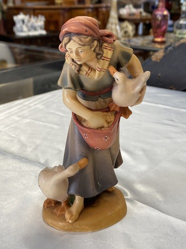 Krippenfigur gänsemagd mit - krippenfigur,
