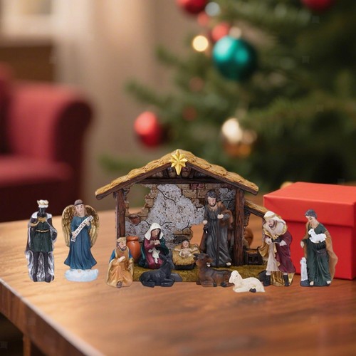 12x weihnachtskrippenfiguren - 12x,