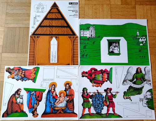 Weihnachtskrippe papier pappe - papier,