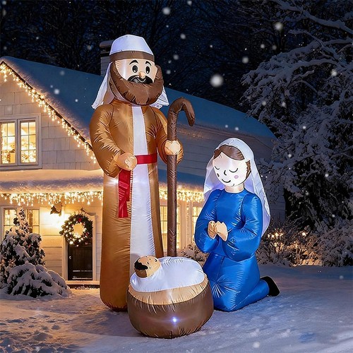 Aufblasbare weihnachtskrippe - aufblasbare,