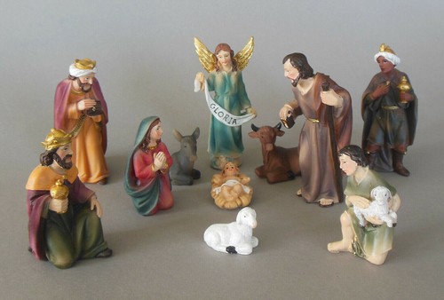 Krippenfiguren set teilig - krippenfiguren, 11-teilig