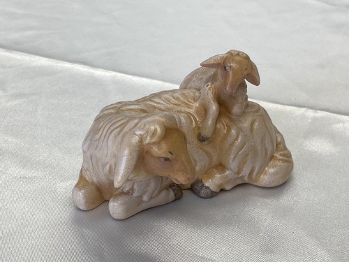 Krippenfigur schaf liegend - krippenfigur,